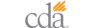 The image displays a logo with text that reads  COCA  in uppercase letters, accompanied by an abstract graphic element resembling a stylized letter  C  with a small orange detail at its center.